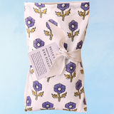 lavender filled eye pillow - dark periwinkle florals