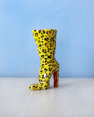 bud vase - leopard print boot