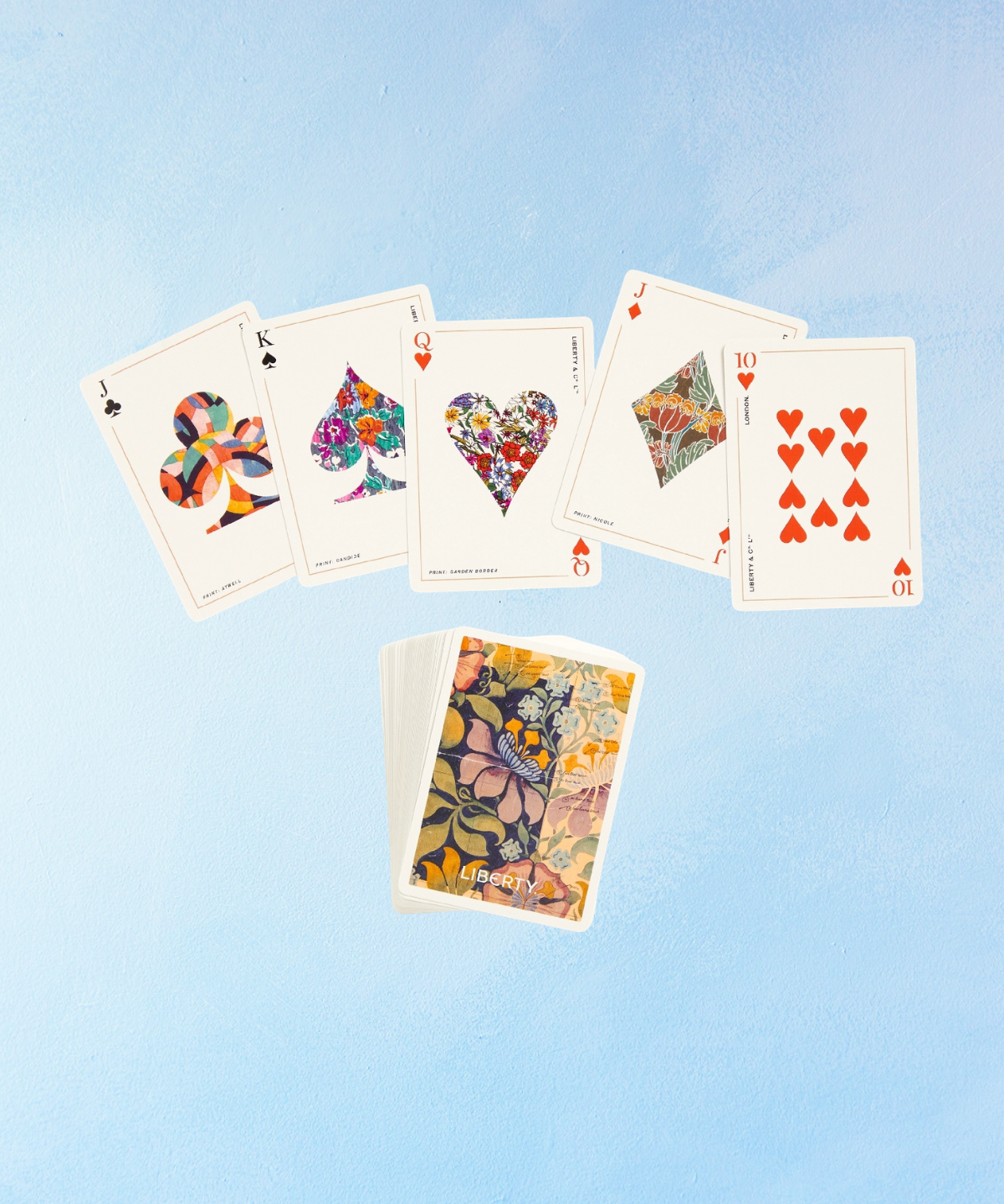 playing cards - liberty vintage floral