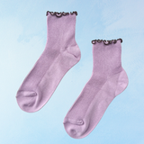 socks -  petit ruffled modal: lilac