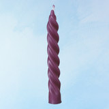 candle - spiral beeswax tapers: lilac