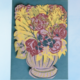 greeting card - stand-up bloomsbury lilac vase