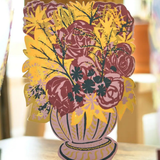 greeting card - stand-up bloomsbury lilac vase