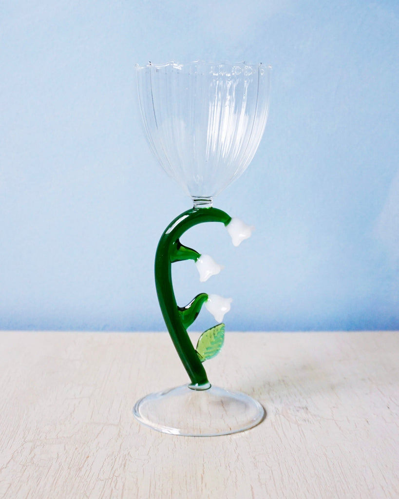 Lily of the Valley Stemmed Glass