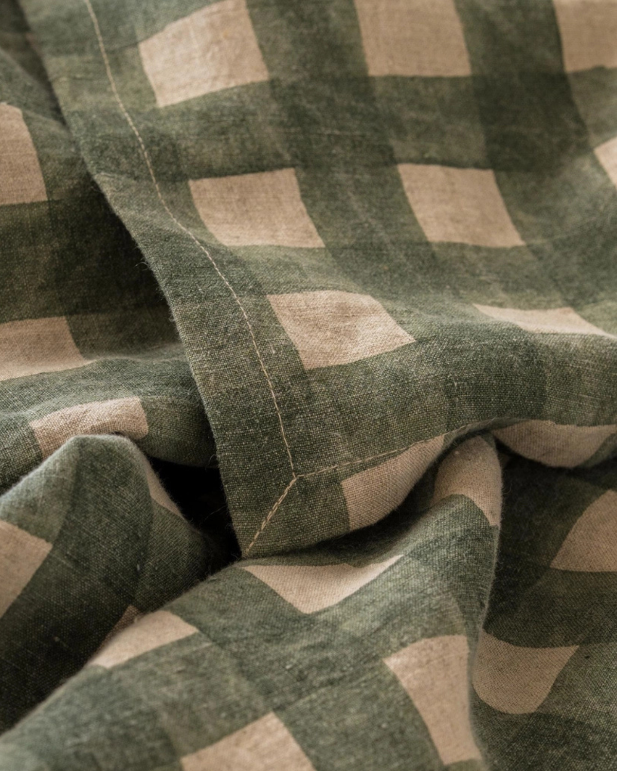 tablecloth - linen olea green