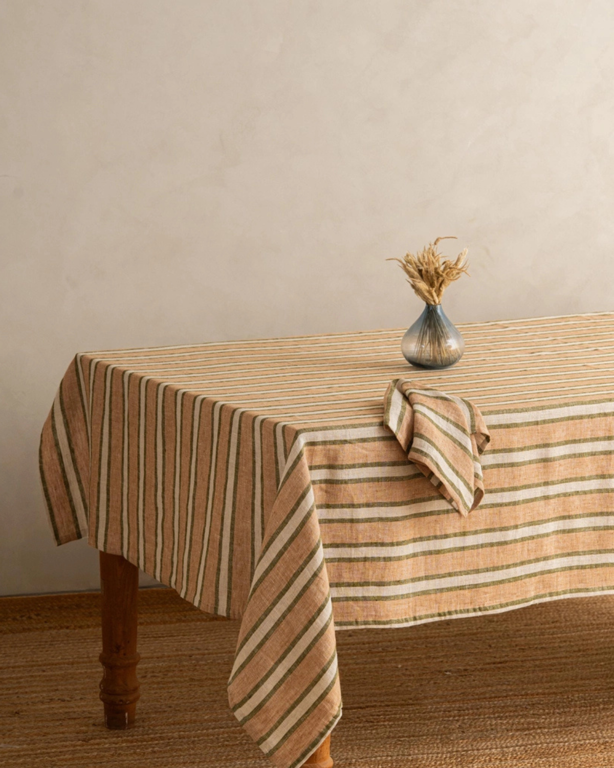 tablecloth - linen sylph brown