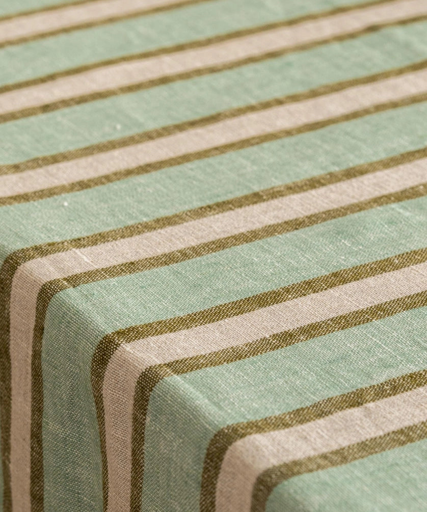 tablecloth - linen sylph green