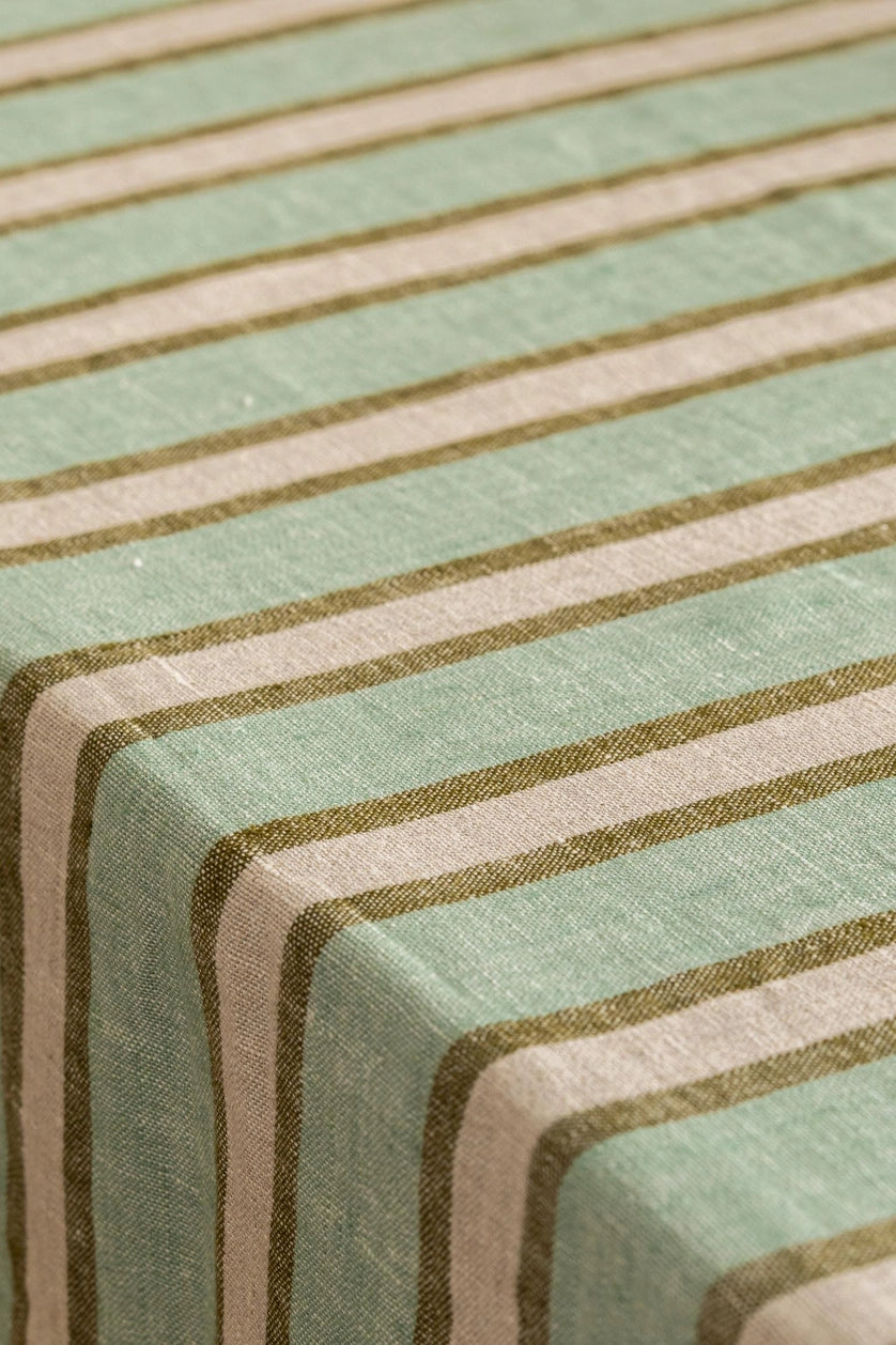 tablecloth - linen sylph green