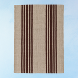tea towel - linen brown stripe