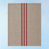 tea towel - linen red stripe