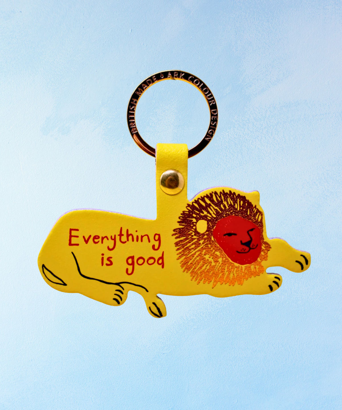 keychain - leather lion (assorted colours)
