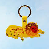 keychain - leather lion (assorted colours)