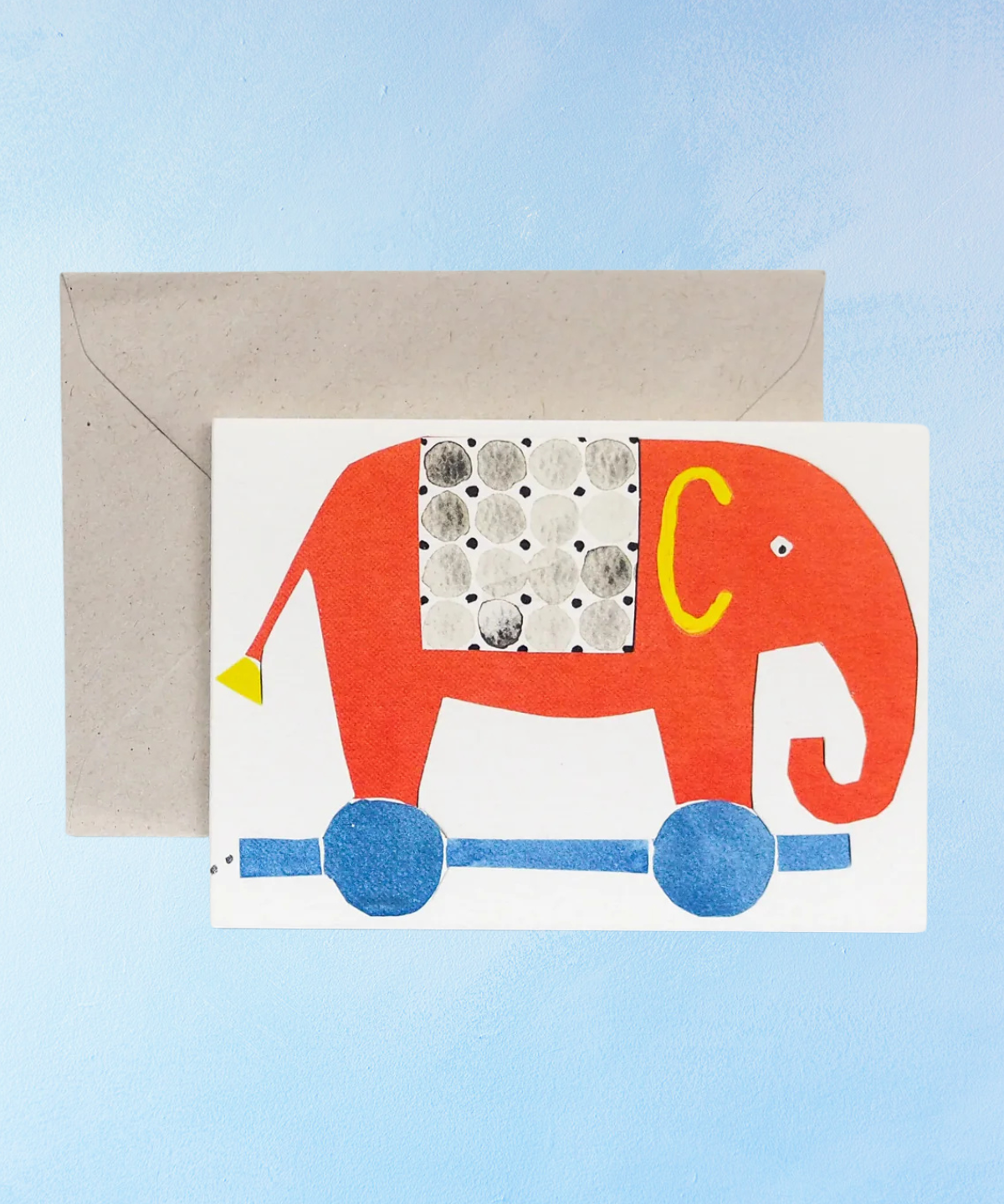 greeting card - little elephant concertina