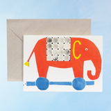 greeting card - little elephant concertina