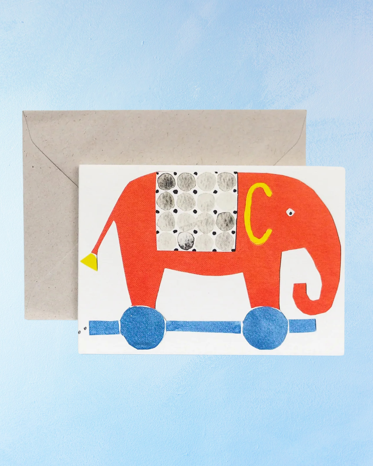 greeting card - little elephant concertina