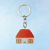 keychain - wooden little house