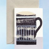 Carte de vœux - guirlande de petites tasses