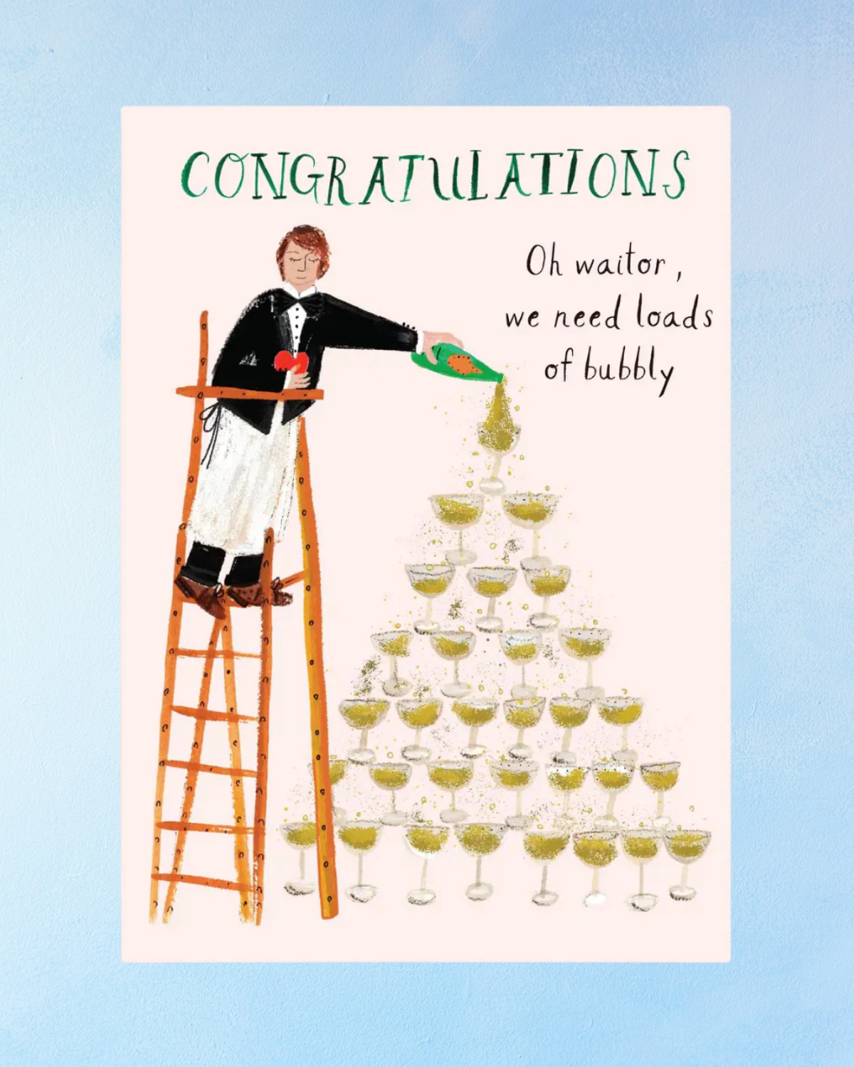 greeting card - loads of bubbly