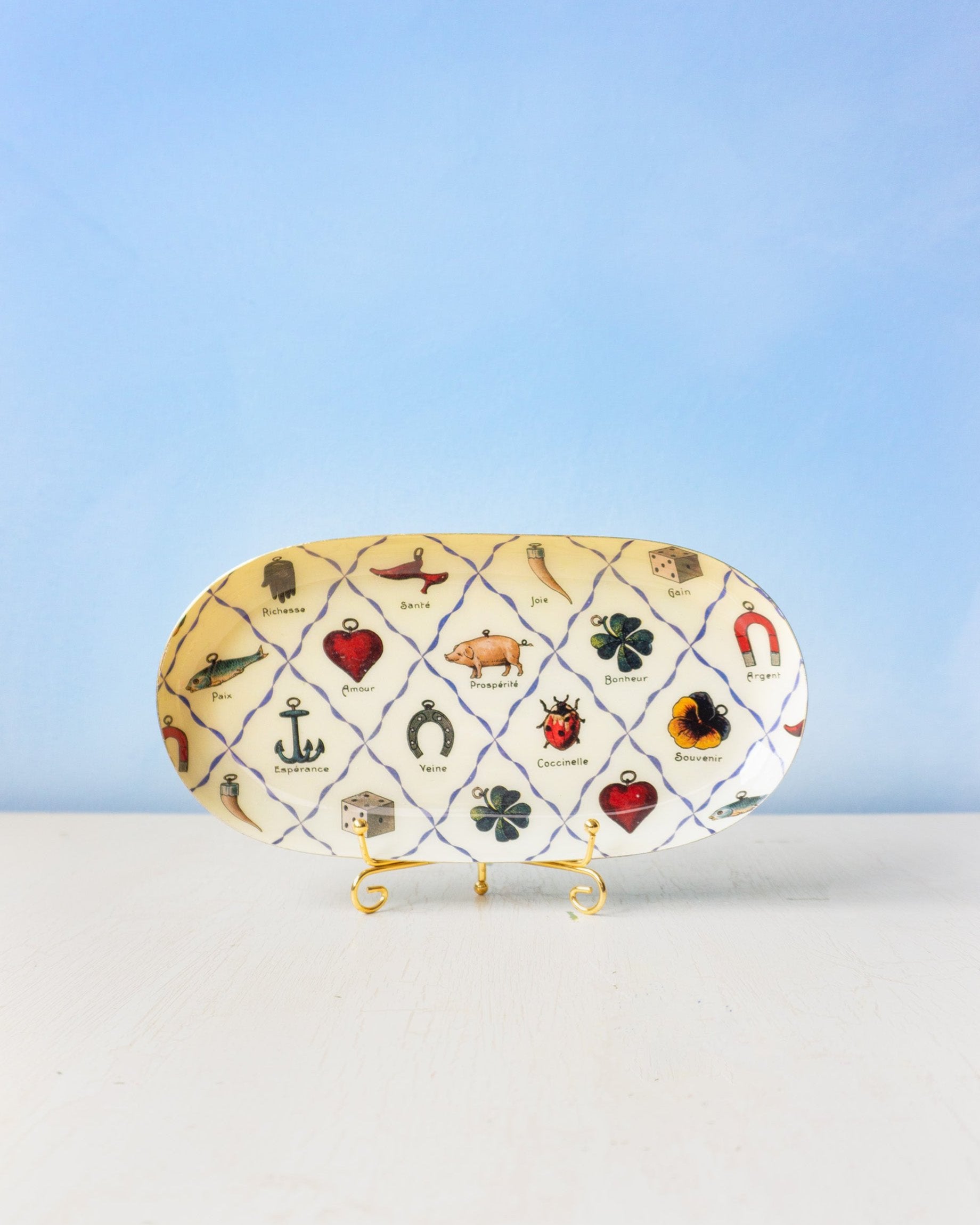 enamel tray - lucky charms