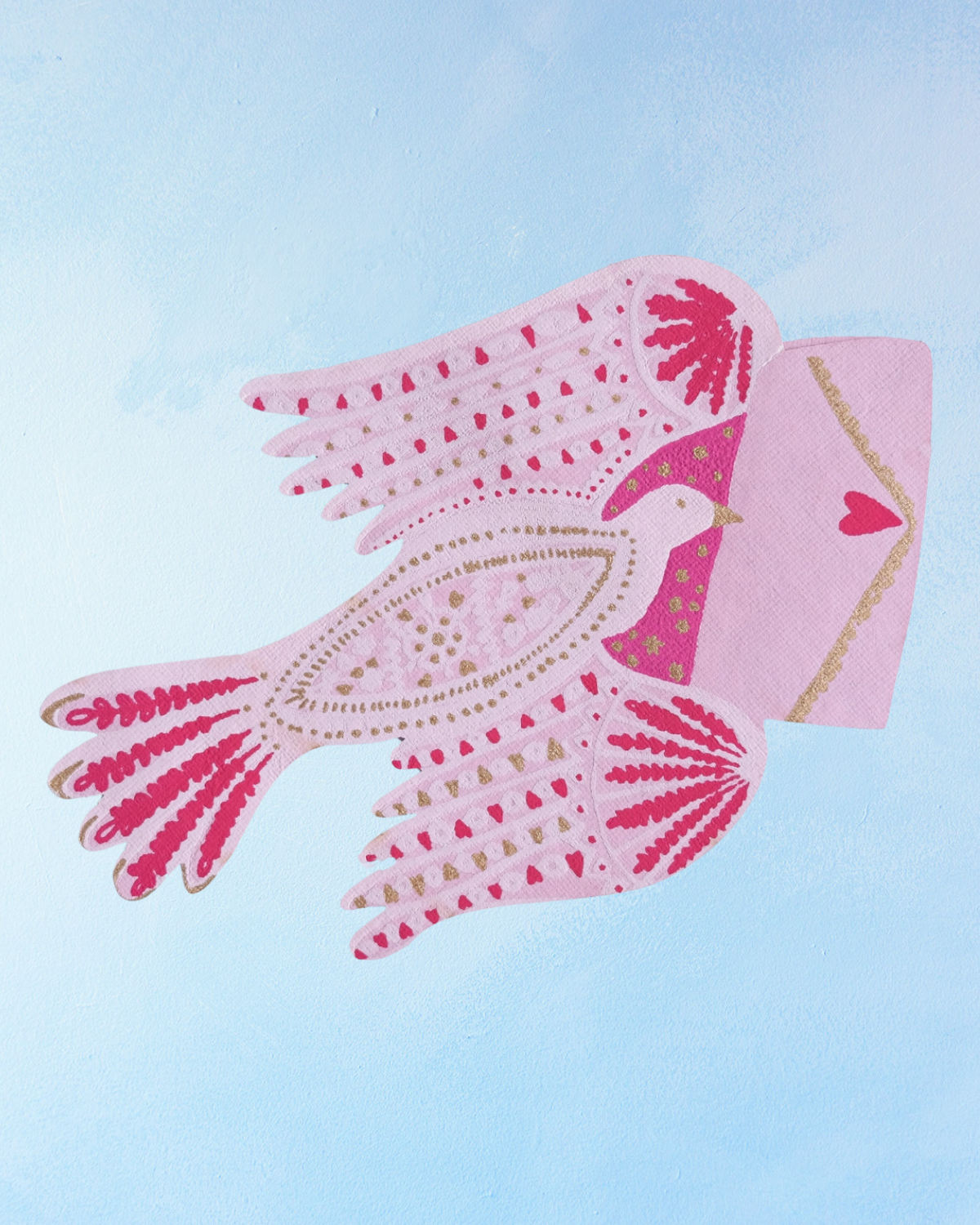 greeting card - love letter bird