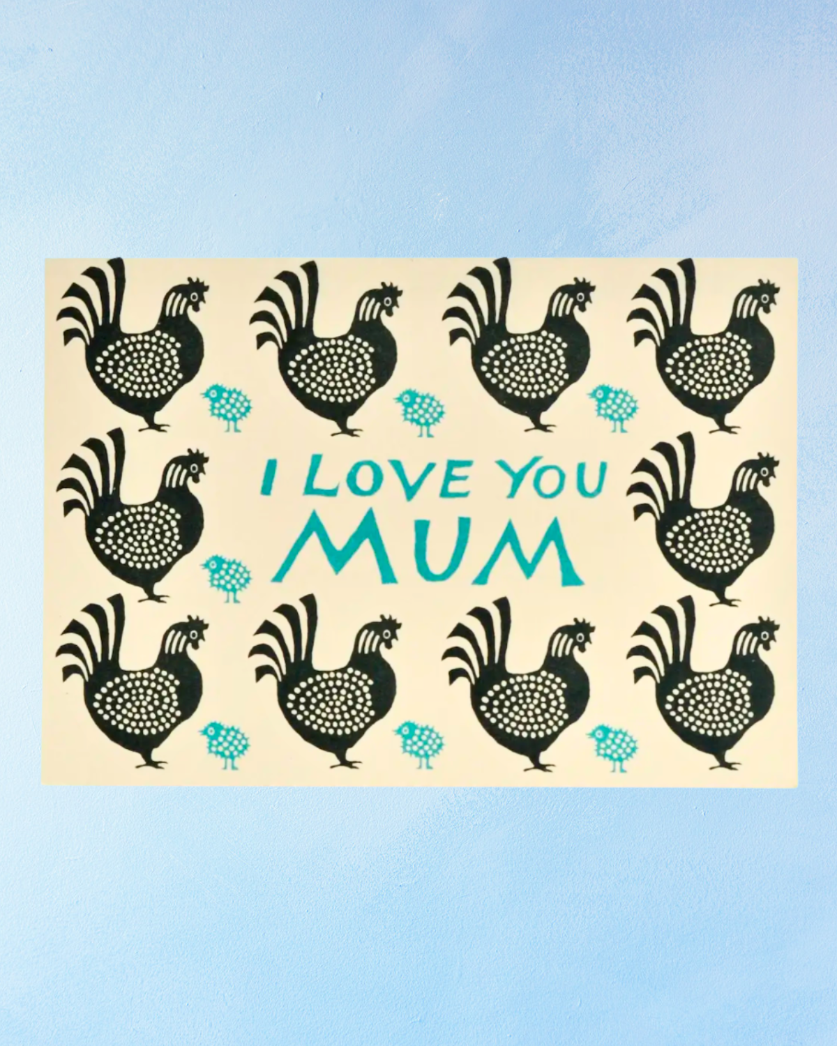 greeting card - hen and chick
