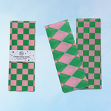tissue paper - green & pink