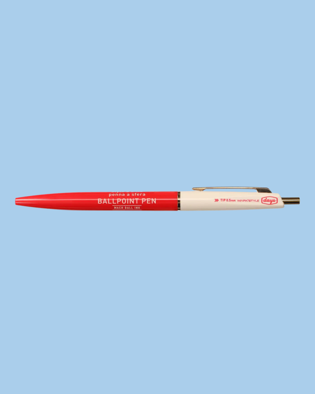 ballpoint pen - red/beige