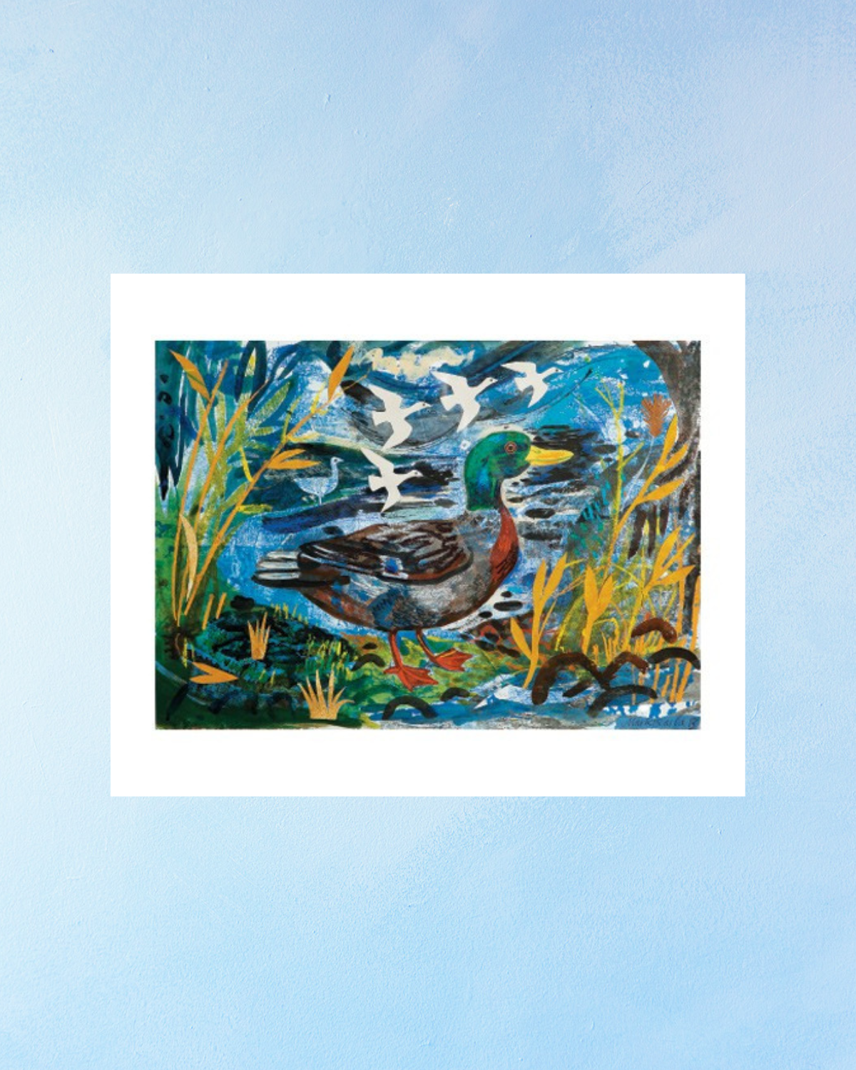 greeting card - mallard watching