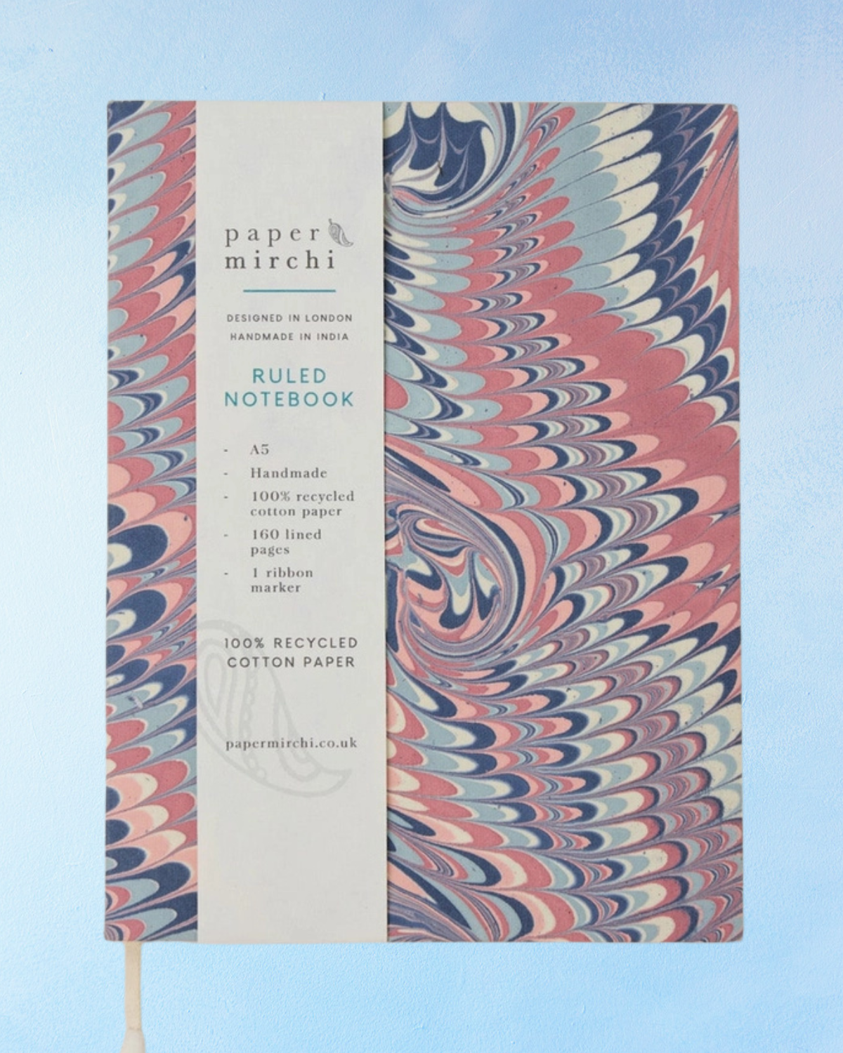 notebook - marbled scallop hydrangea