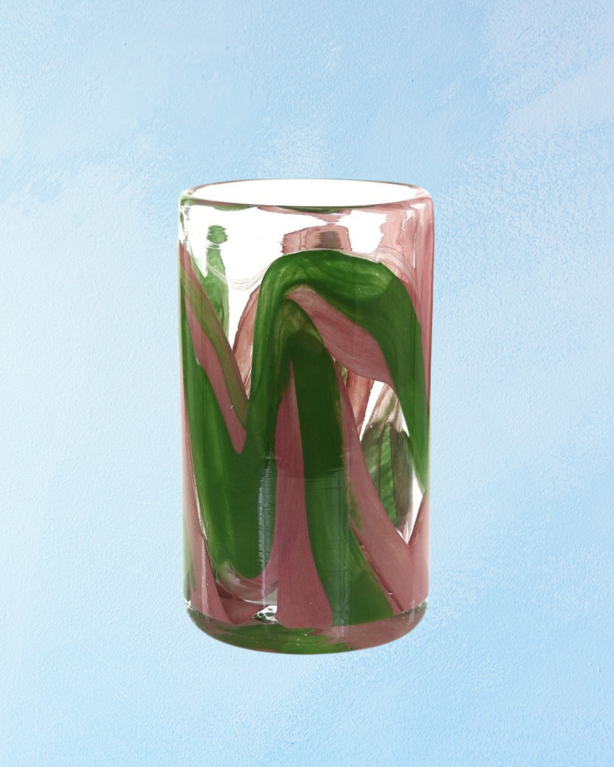 glass - painterly vase and/or candle votive