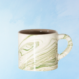 ceramic - marbled olive mug