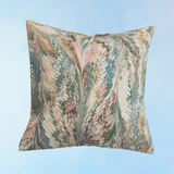 pillow - hand-marbled - flatiron feathers