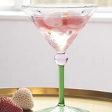 glassware - cocktail: polka dot