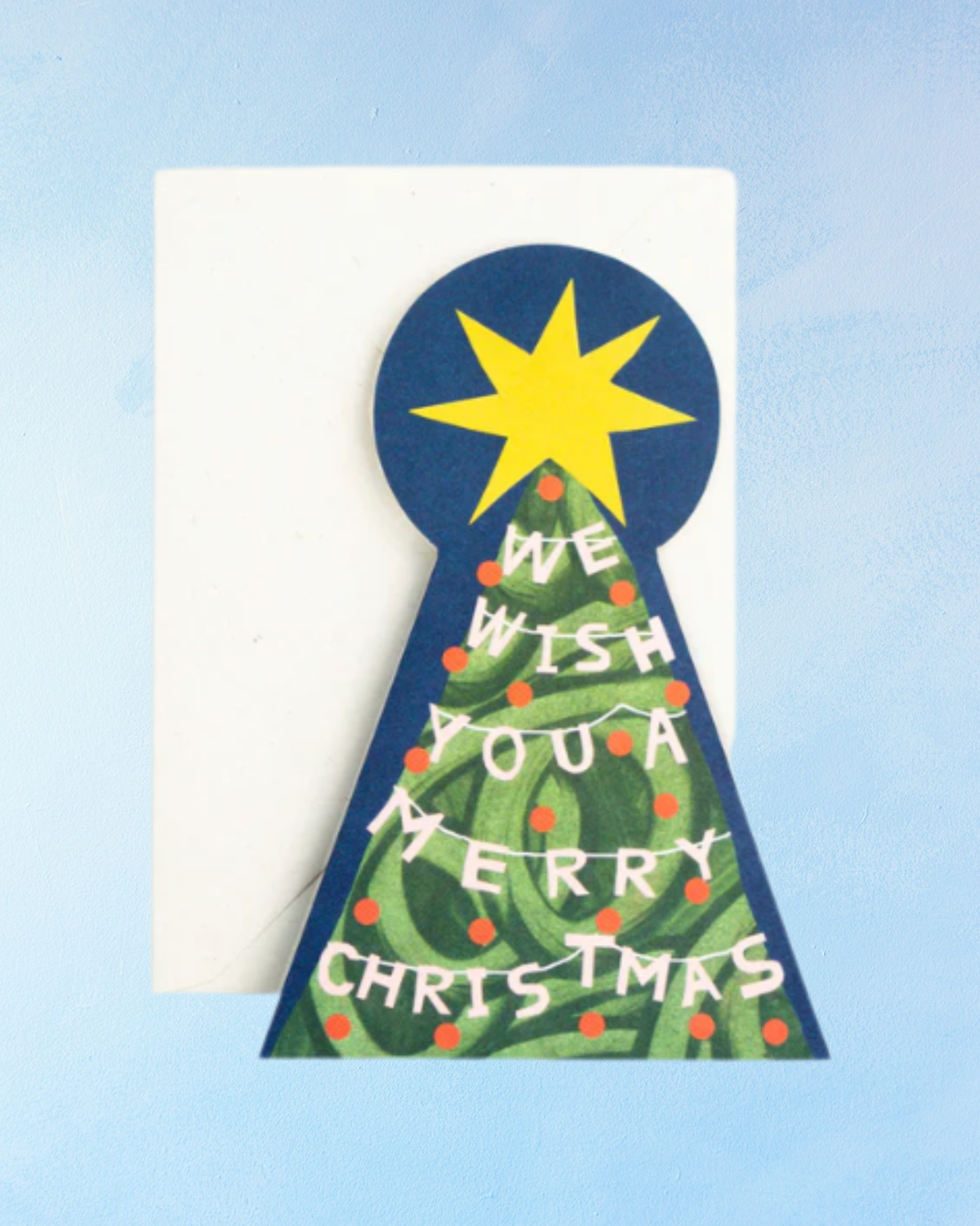 greeting card - merry christmas tree