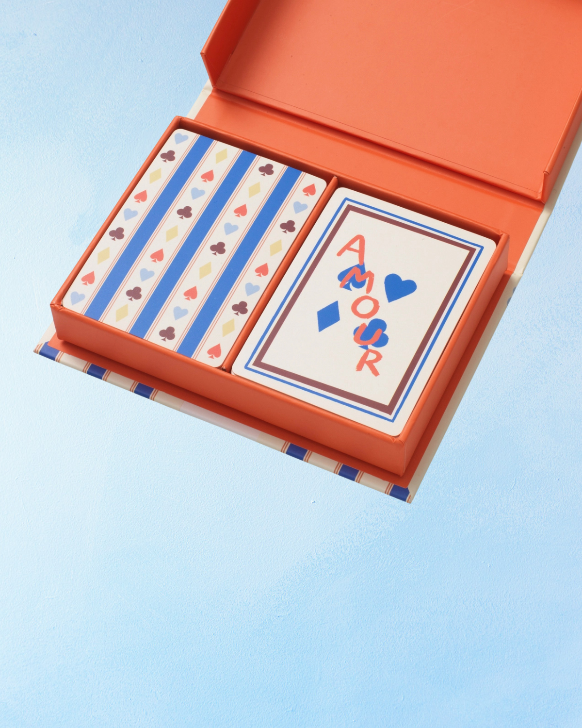 game: playing cards - suits and stripes (set of two)