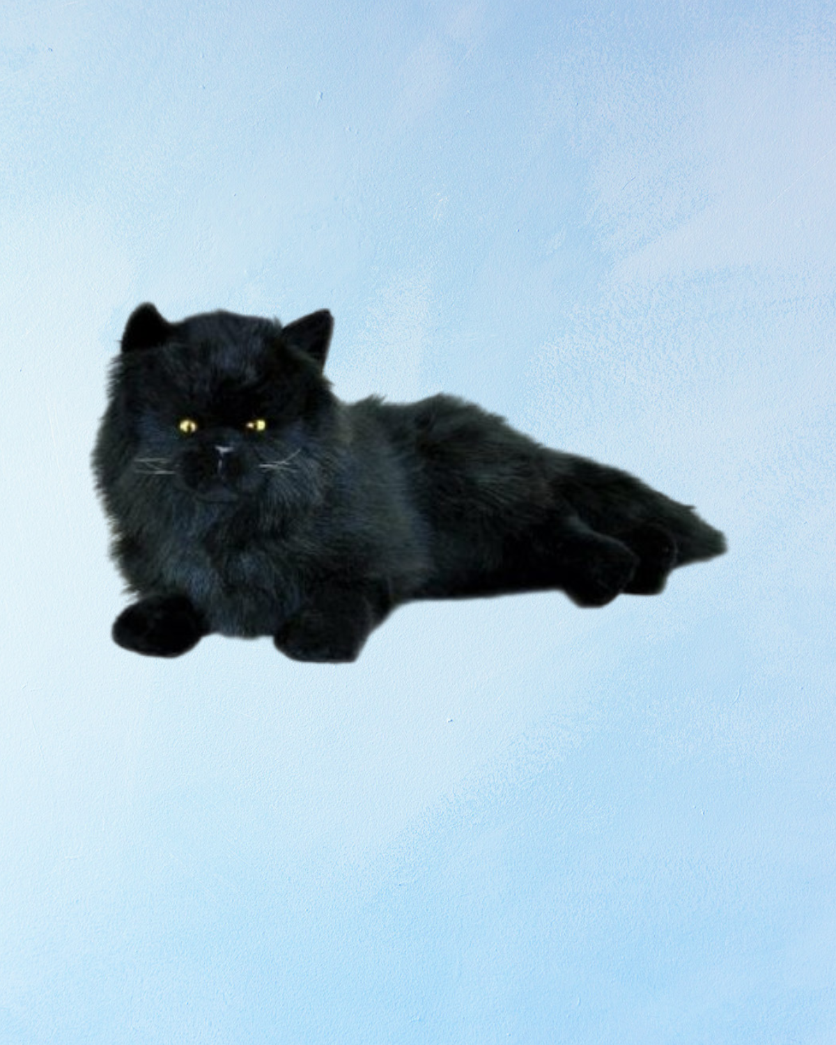 stuffed animal - "onyx" black persian cat