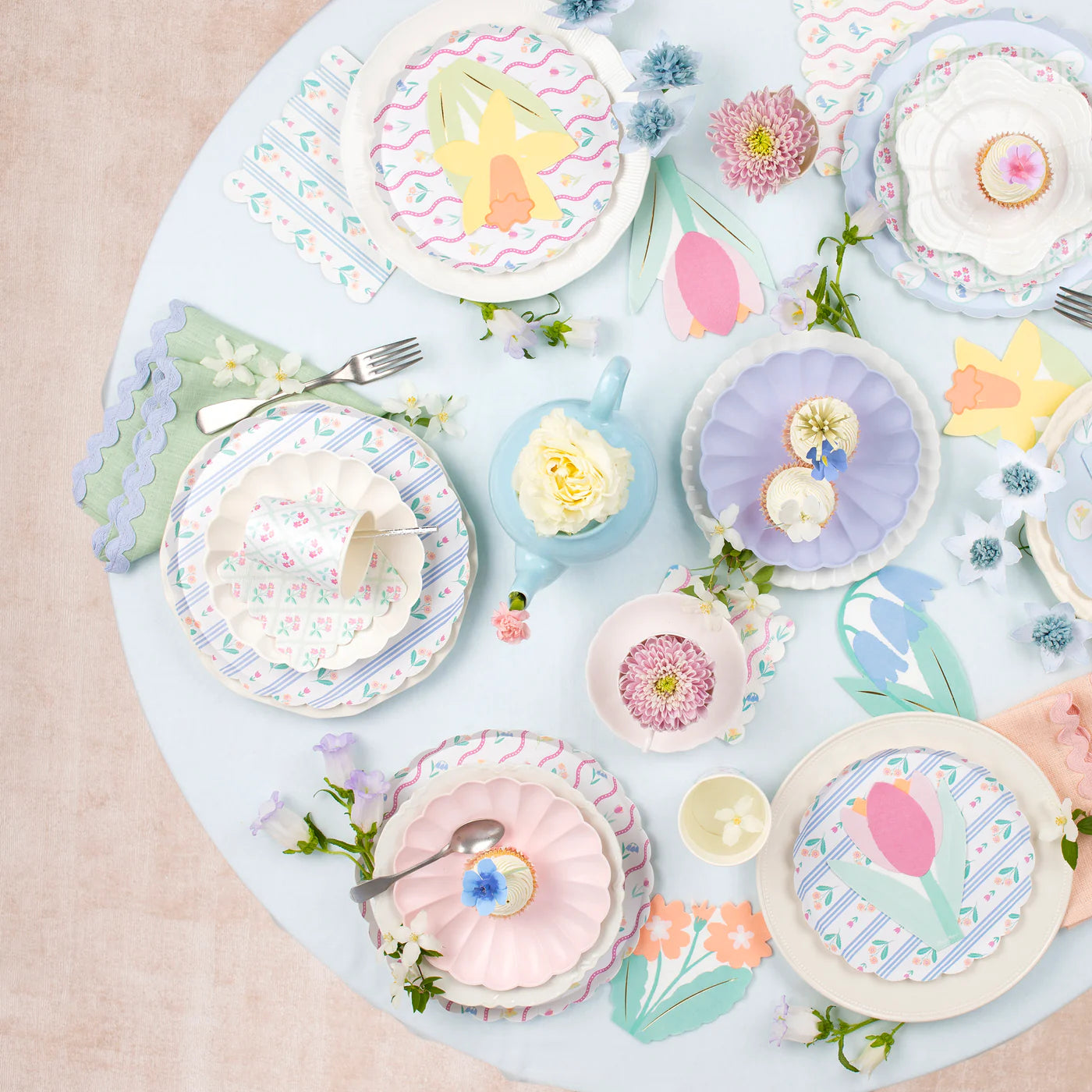 paper cups - bloomsbury floral (set of 8)
