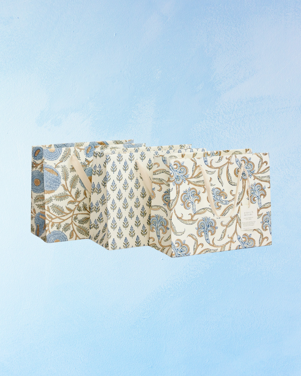 medium gift bag - blue stone (multiple styles)