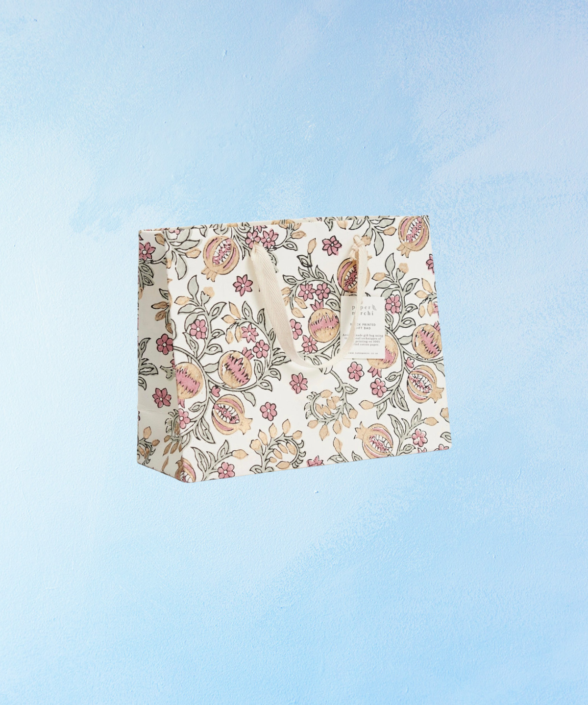 Sac cadeau moyen - terre rose (modèles variés)