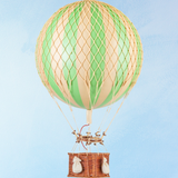décoration montgolfière - moyenne - vert véritable