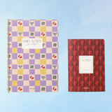 notebook - checkerboard and bows duo