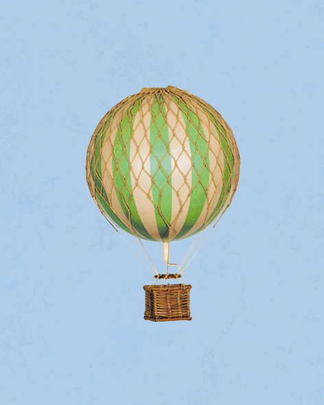 decorative air balloon small - green mini stripe