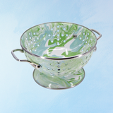 enamelware - small colander - monet green