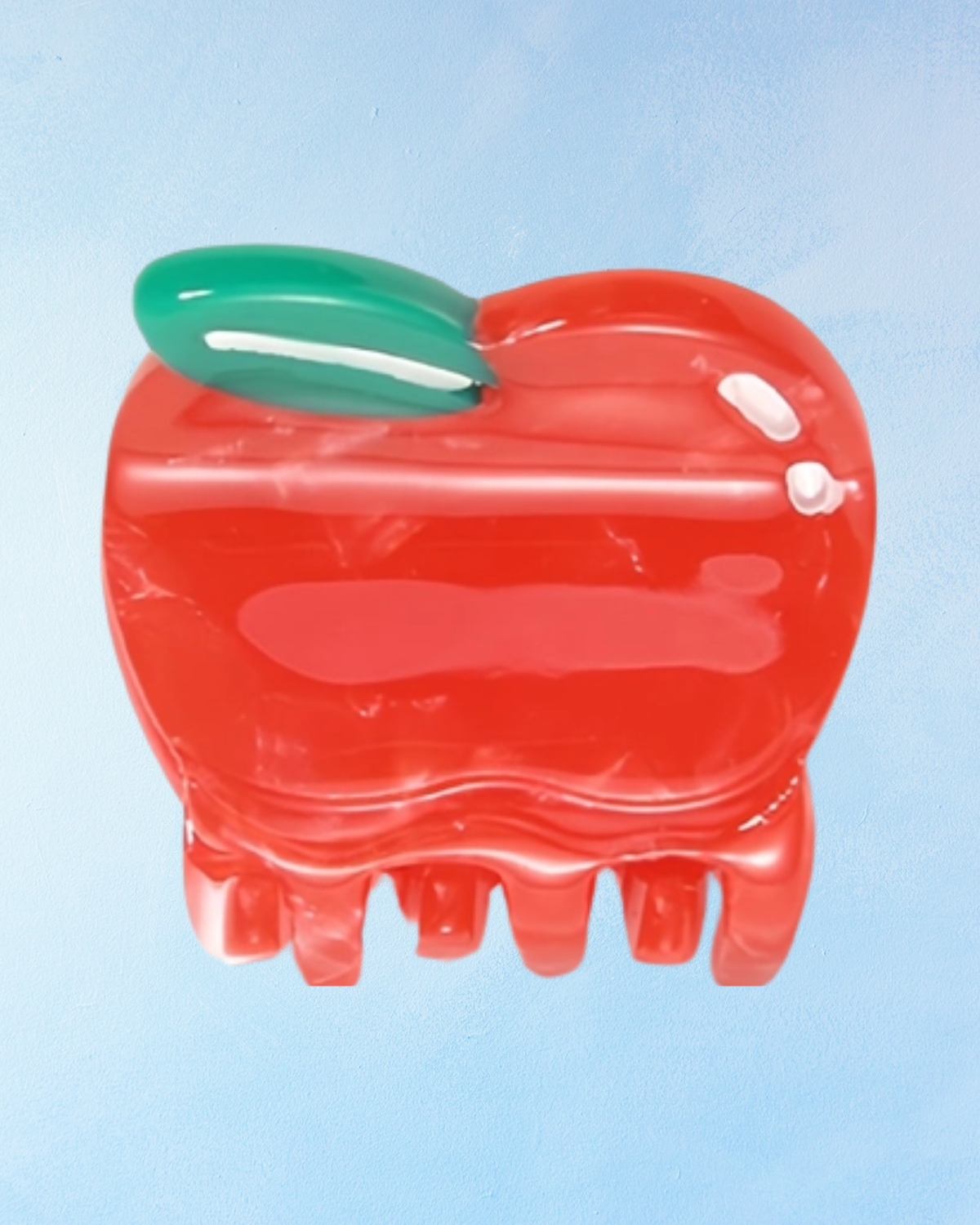 mini hair clip - apple