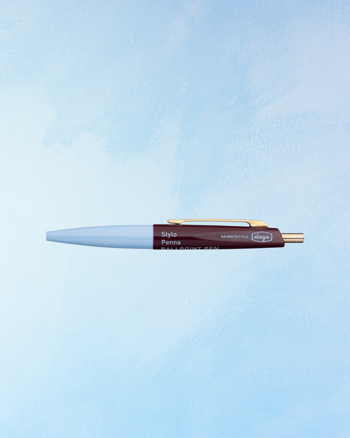 mini ballpoint pen - blue/brown