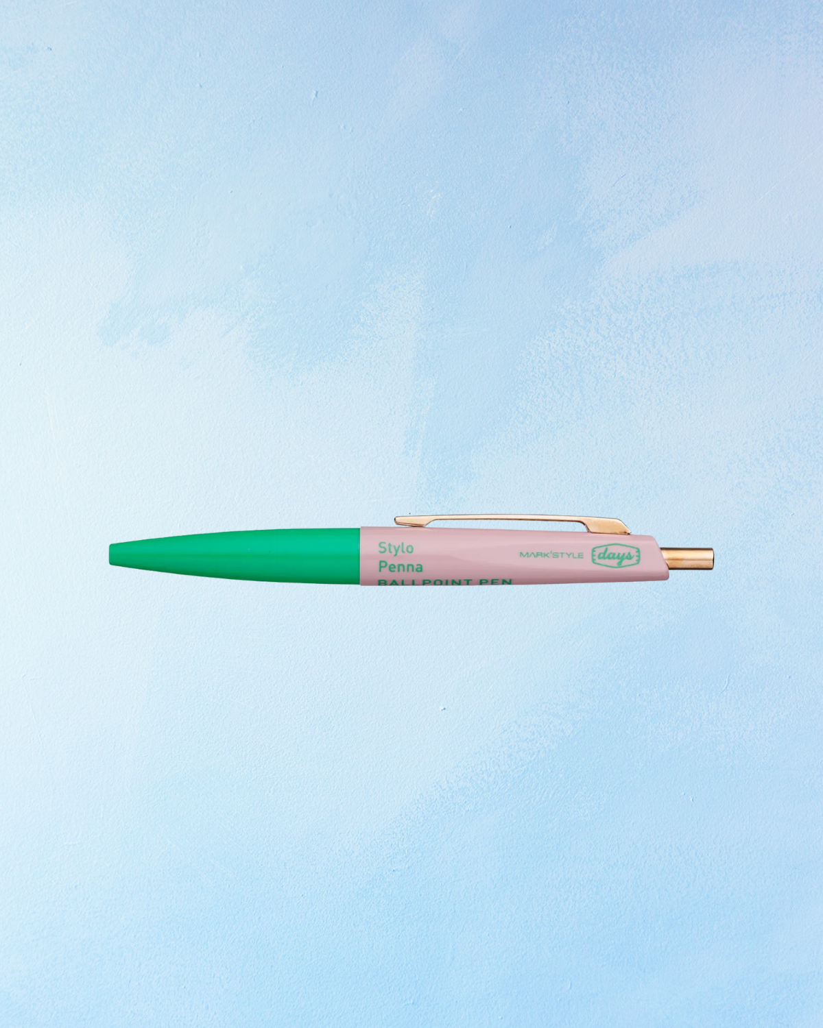 mini ballpoint pen - basil/hazy pink