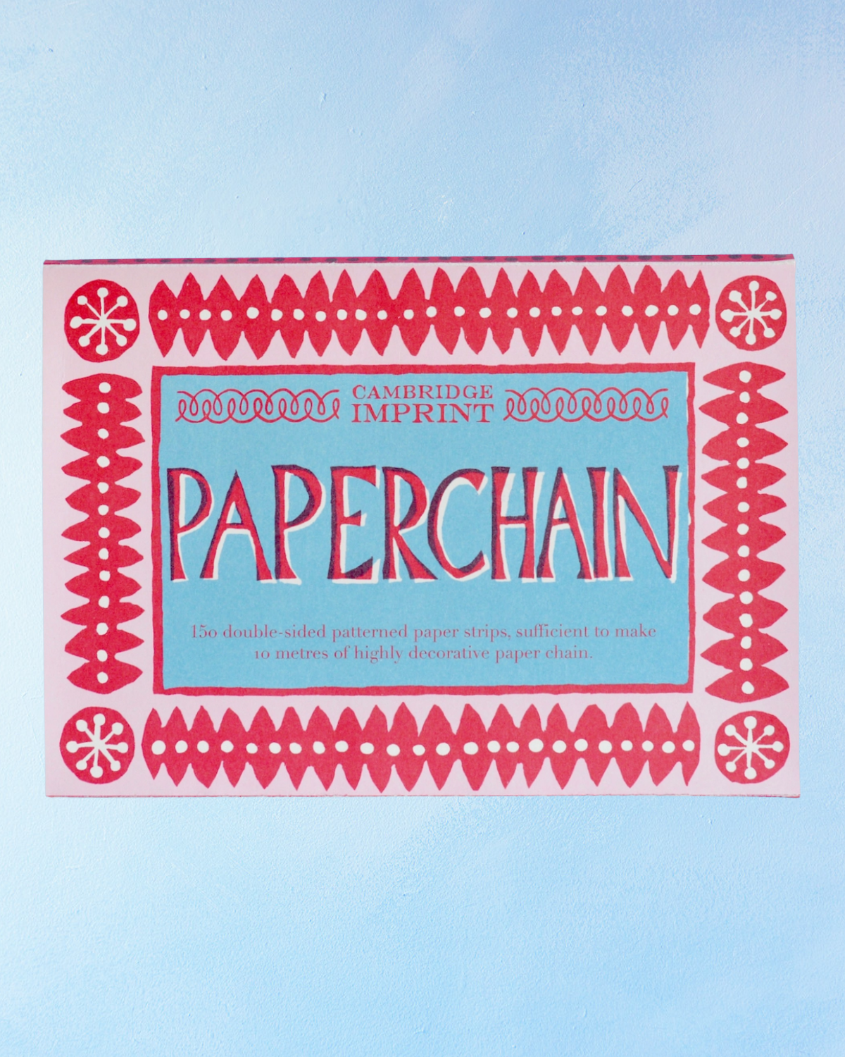 garland - paper chain: pink and blue