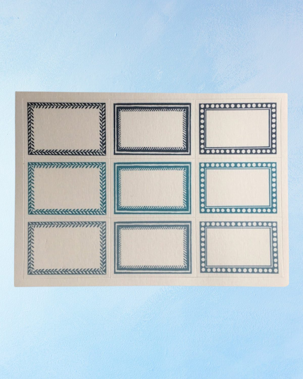 self-adhesive labels - blue
