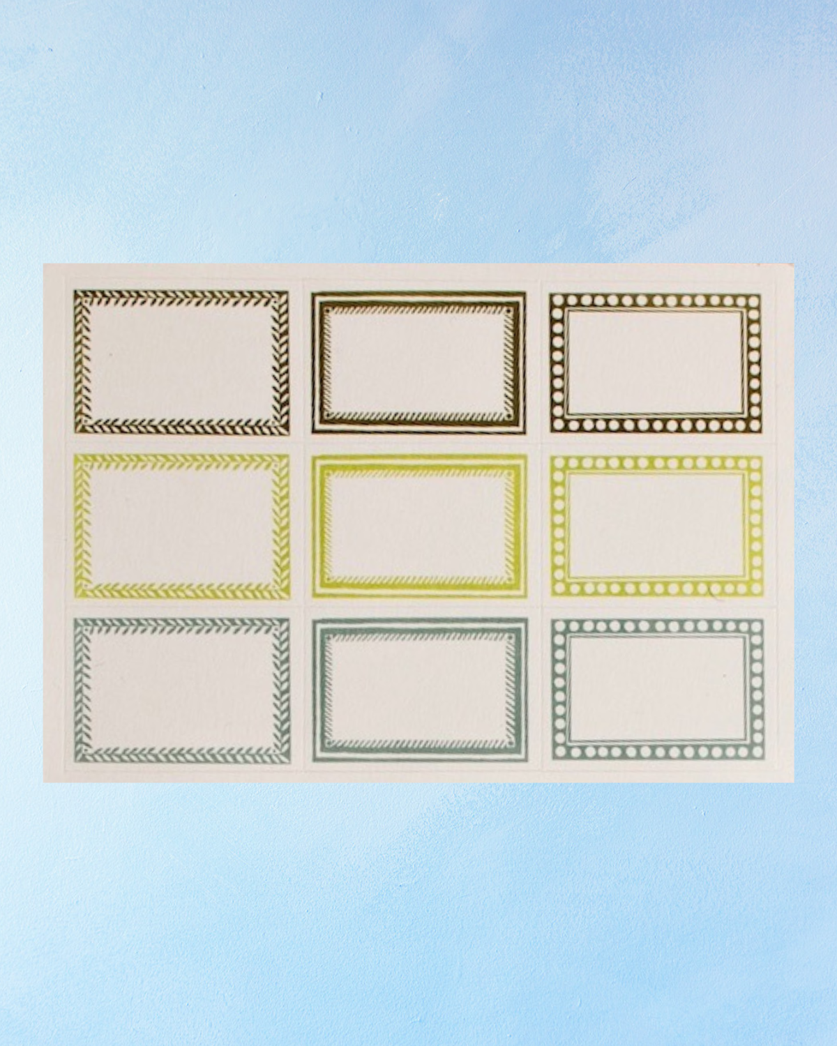 self-adhesive labels - green