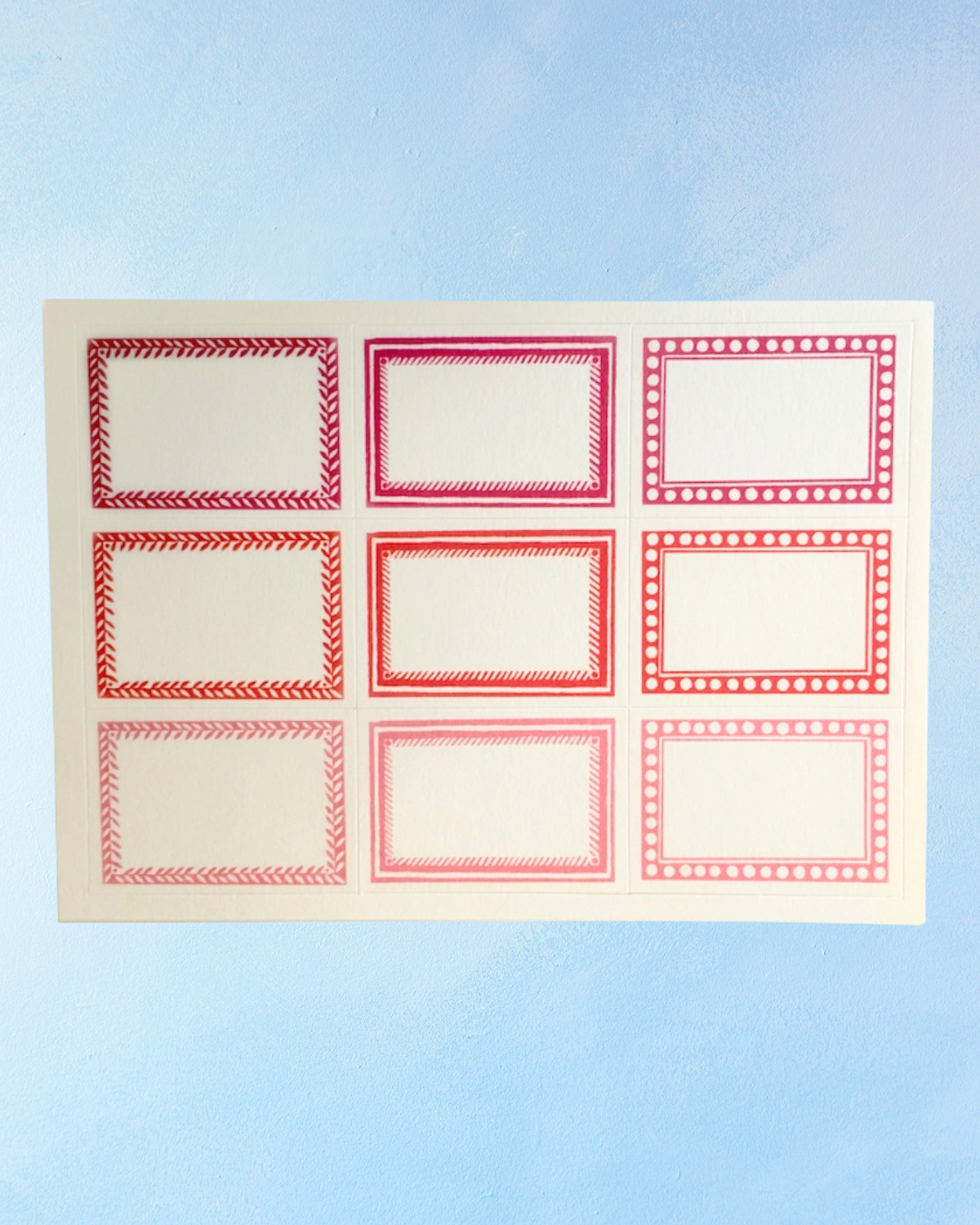 self-adhesive labels - red